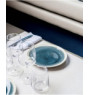 Assiette plate rond bleu grès Ø 22 cm Winter Pro.mundi