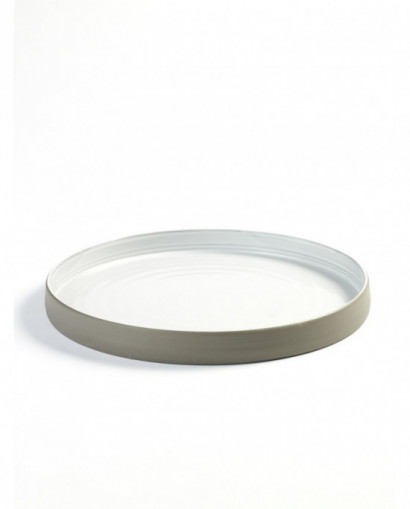 Assiette plate rond taupe...