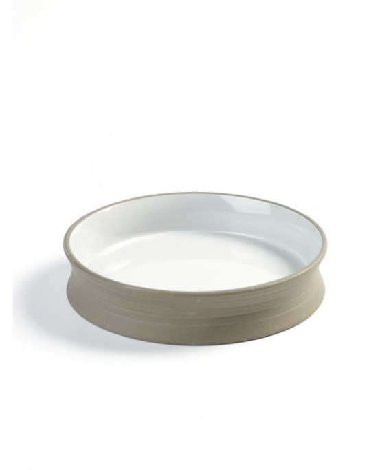 Assiette creuse rond taupe porcelaine Ø 17,5 cm Dusk Serax