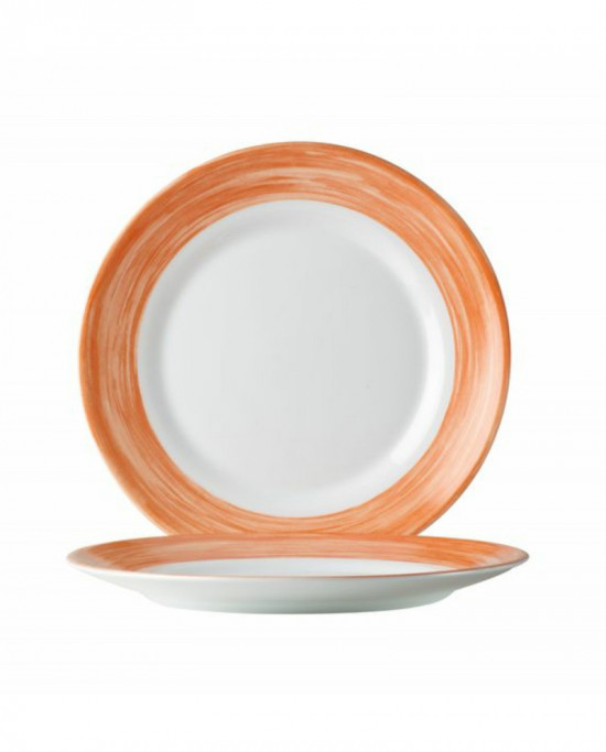 Assiette plate rond blanc verre Ø 25,4 cm Brush Arcoroc