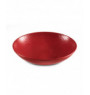 Assiette coupe creuse rond rouge grès Ø 25 cm Stone Medard De Noblat