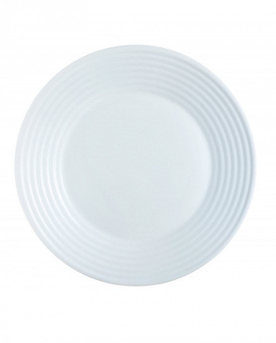 Assiette plate rond blanc verre Ø 27 cm Stairo Arcoroc