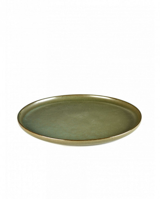 Assiette plate rond camogreen grès Ø 24 cm Surface Serax