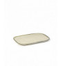Assiette plate rectangulaire ivoire grès 23x15 cm Merci Serax