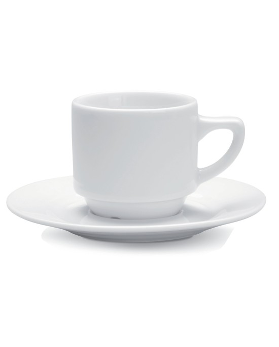 Sous-tasse à déjeuner rond blanc porcelaine Ø 15,8 cm Cafett