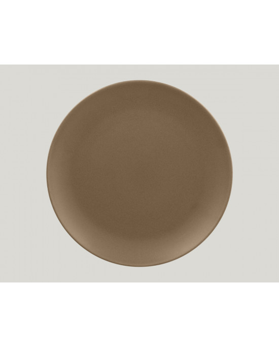 Assiette coupe plate rond marron porcelaine Ø 29 cm Genesis Rak