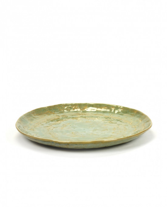 Assiette coupe plate rond vert grès Ø 20,5 cm Pure Sea Green Serax