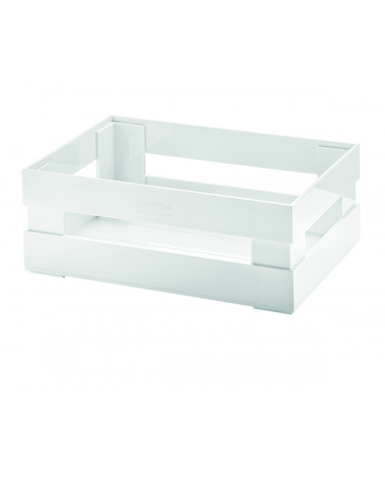 Caisse rectangulaire blanc plastique 225 mm Tidy Et Store Guzzini