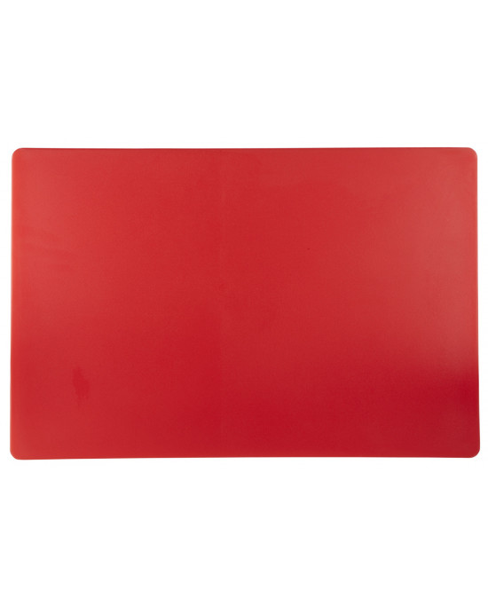 Planche à découper polyéthylène haute densité (pehd) rouge 53x32,5x2 cm GN 1/1 Sans rigole Réversible Pro.cooker