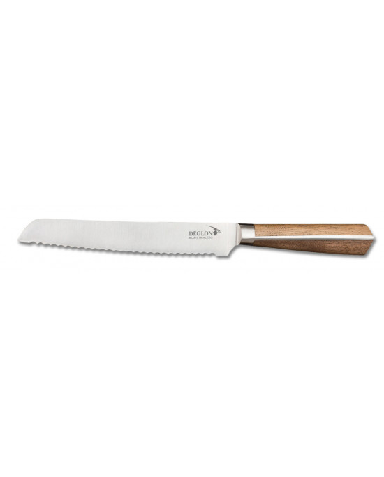 Couteau à pain 20 cm inox bois crantée High Woods Deglon