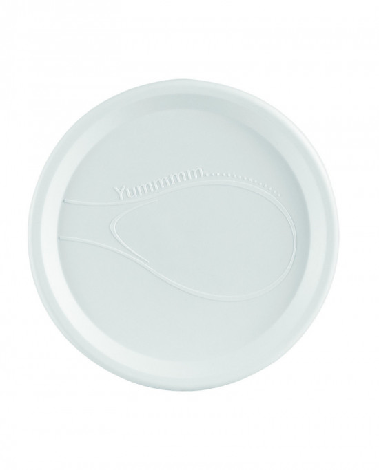 Couvercle pour coupelle onctuose rond blanc plastique Ø 8,2 cm Onctuose Arcoroc