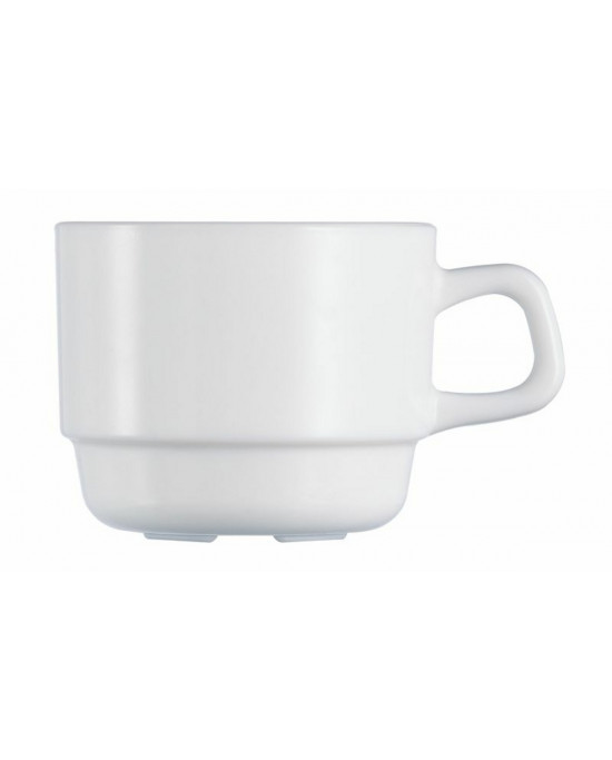 Tasse à thé rond blanc verre 19 cl Ø 7,8 cm Restaurant Blanc Arcoroc