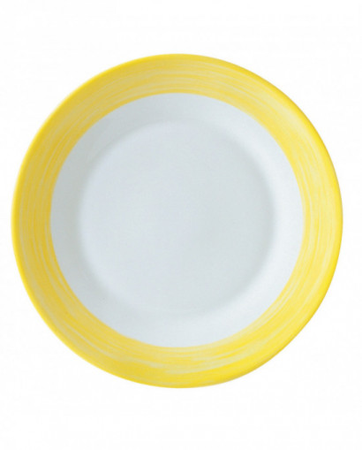 Assiette plate rond jaune...