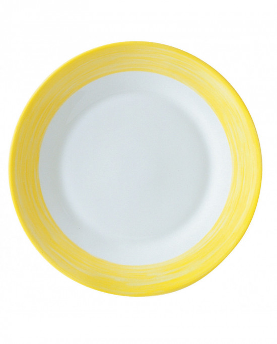 Assiette plate rond jaune verre Ø 23,5 cm Brush Arcoroc