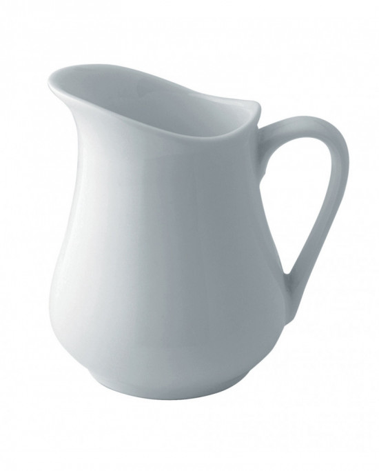 Pot à lait ovale blanc porcelaine 5 cl Ø 4 cm