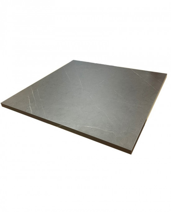 Plateau de table intérieur carré gris 24 mm x 80x80 cm