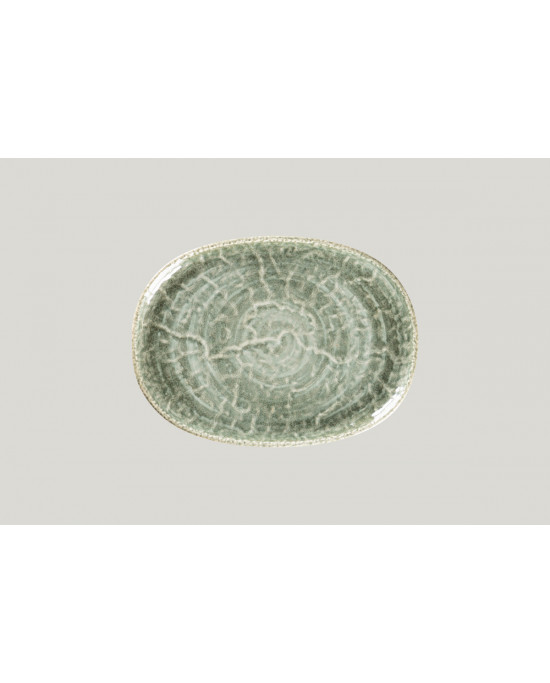 Plat coupe ovale Sage porcelaine 28 cm Krush Rak