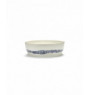 Saladier rond blanc swirl - stripes bleu grès Ø 28,5 cm Feast By Ottolenghi Serax