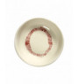 Plat rond blanc swirl - stripes rouge grès Ø 7,5 cm Feast By Ottolenghi Serax