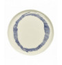 Assiette plate rond blanc swirl - stripes bleu grès Ø 26,5 cm Feast By Ottolenghi Serax