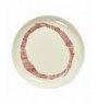 Assiette plate rond blanc swirl - stripes rouge grès Ø 19 cm Feast By Ottolenghi Serax
