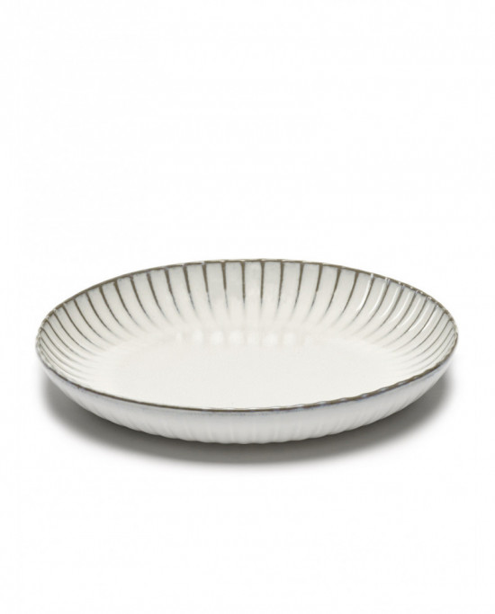 Assiette creuse rond blanc grès Ø 32 cm Inku Serax