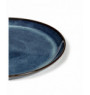 Assiette coupe rond bleu foncé émaillé grès Ø 23,5 cm Pure Blue Serax