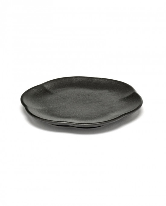 Assiette plate rond noir grès Ø 13,9 cm Inku Serax