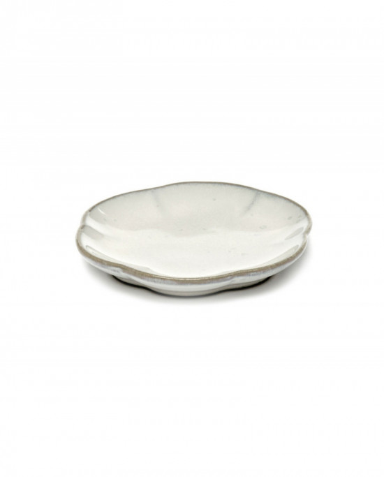 Assiette plate rond blanc grès Ø 8,9 cm Inku Serax