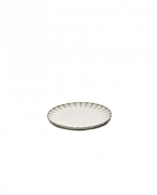 Assiette plate rond blanc grès Ø 15 cm Inku Serax
