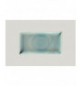 Assiette plate rectangulaire bleu porcelaine 33,8x18,3 cm Rakstone Spot