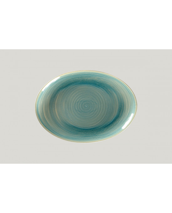 Plat ovale bleu porcelaine 32 cm Rakstone Spot