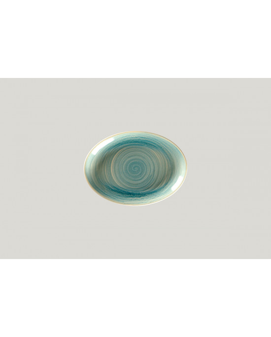 Plat ovale bleu porcelaine 21 cm Rakstone Spot