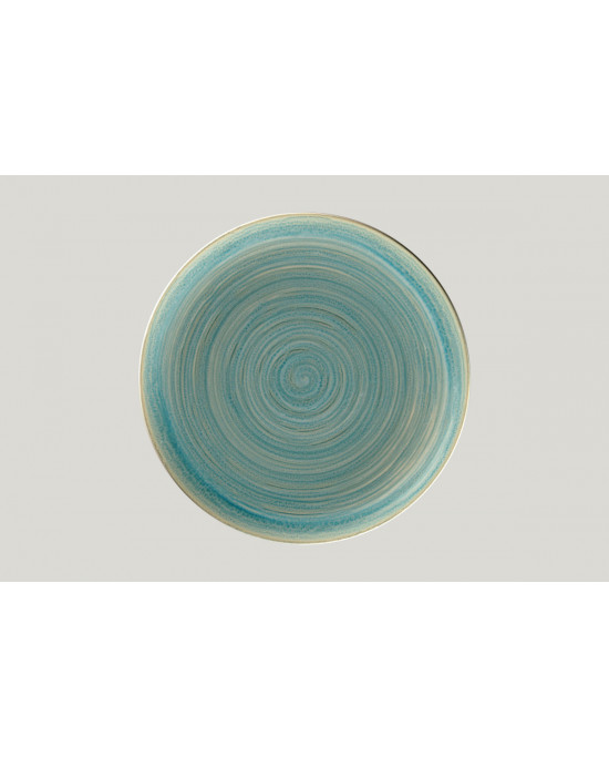 Assiette coupe plate rond bleu porcelaine Ø 29 cm Rakstone Spot