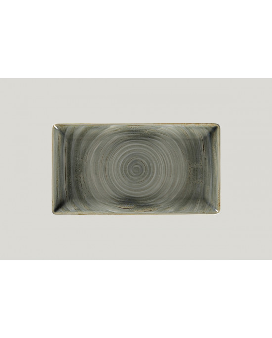 Assiette plate rectangulaire gris porcelaine 33,8x18,3 cm Rakstone Spot