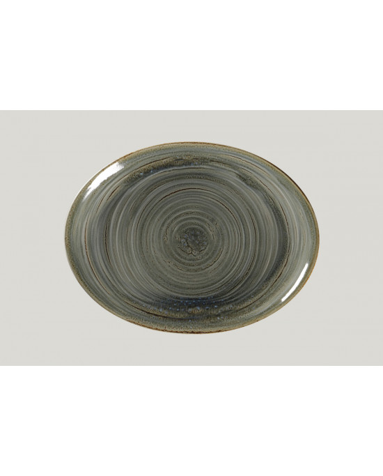 Plat ovale gris porcelaine 36 cm Rakstone Spot