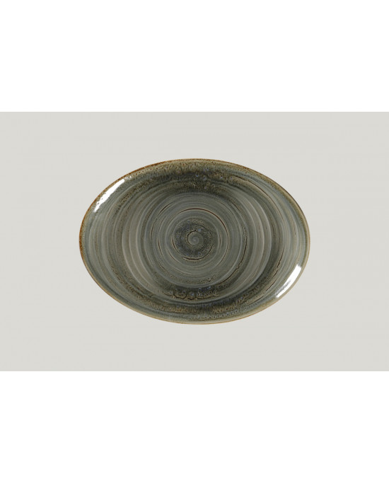 Plat ovale gris porcelaine 32 cm Rakstone Spot