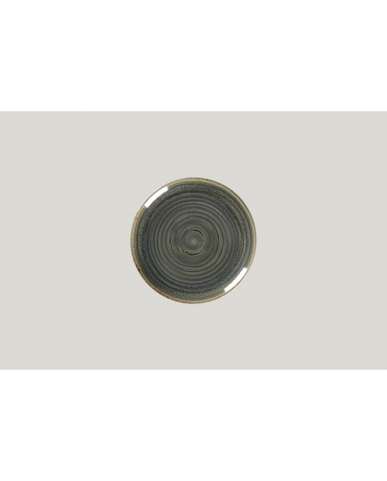 Assiette coupe plate rond gris porcelaine Ø 18 cm Rakstone Spot