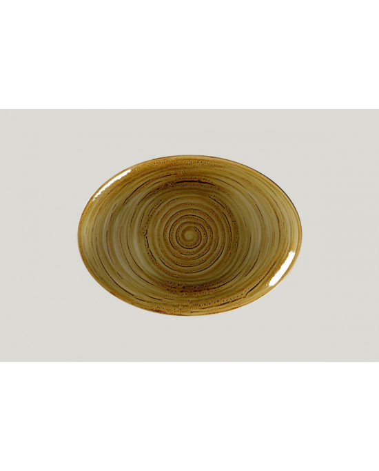 Plat ovale beige porcelaine 32 cm Rakstone Spot