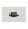 Sous tasse à thé déjeuner rond gris porcelaine Ø 17 cm Rakstone Spot