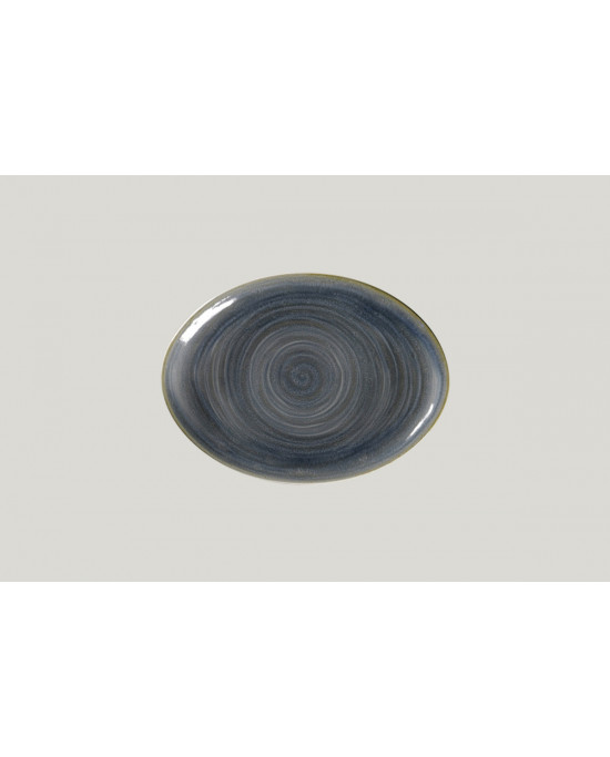 Plat ovale gris porcelaine 26 cm Rakstone Spot