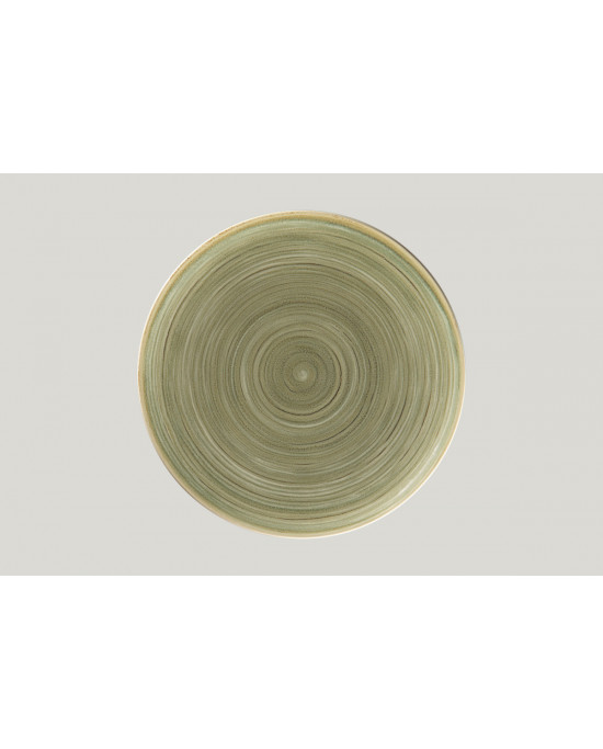 Assiette coupe plate rond vert porcelaine Ø 29 cm Rakstone Spot