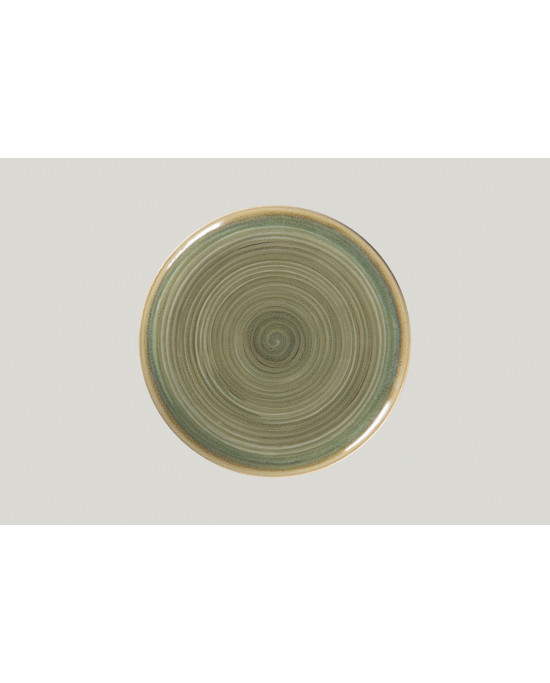 Assiette coupe plate rond vert porcelaine Ø 27 cm Rakstone Spot