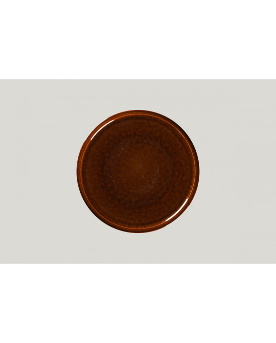 Assiette coupe plate rond cuivre porcelaine Ø 24 cm Rakstone Ease