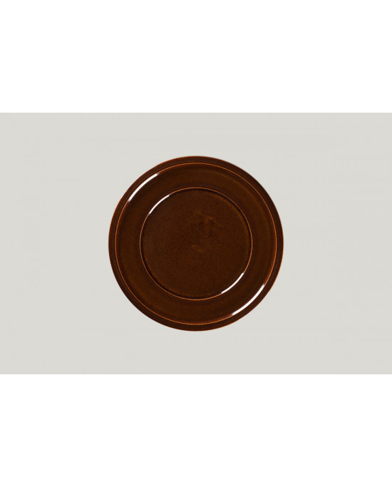 Assiette plate rond cuivre porcelaine Ø 24 cm Rakstone Ease