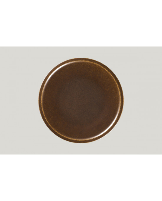 Assiette coupe plate rond bronze porcelaine Ø 32 cm Rakstone Ease