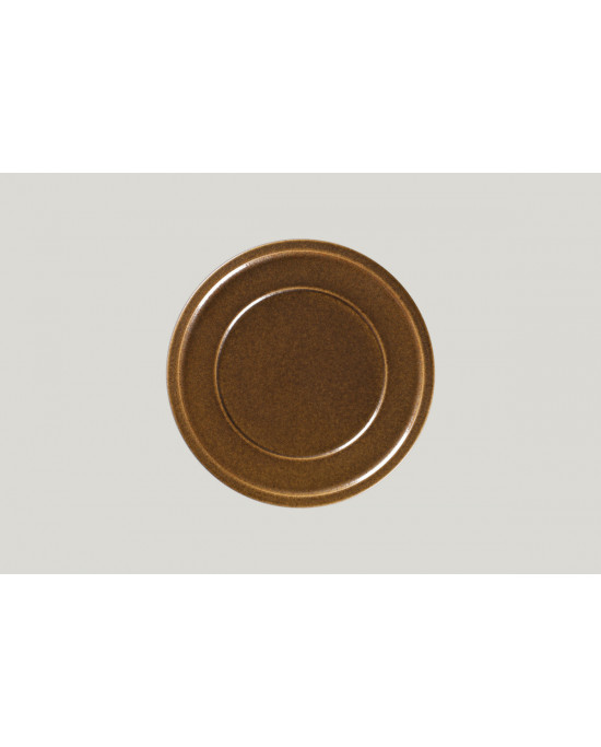 Assiette plate rond bronze porcelaine Ø 24 cm Rakstone Ease