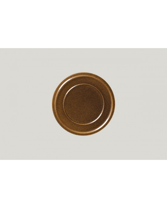 Assiette plate rond bronze porcelaine Ø 20,5 cm Rakstone Ease