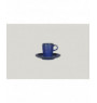 Sous tasse à espresso rond bleu porcelaine Ø 12,5 cm Rakstone Ease