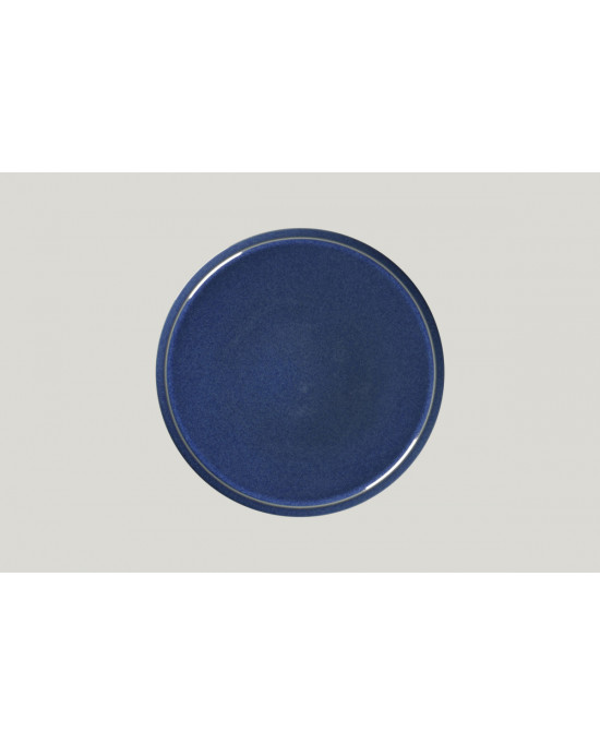 Assiette coupe plate rond bleu porcelaine Ø 28 cm Rakstone Ease
